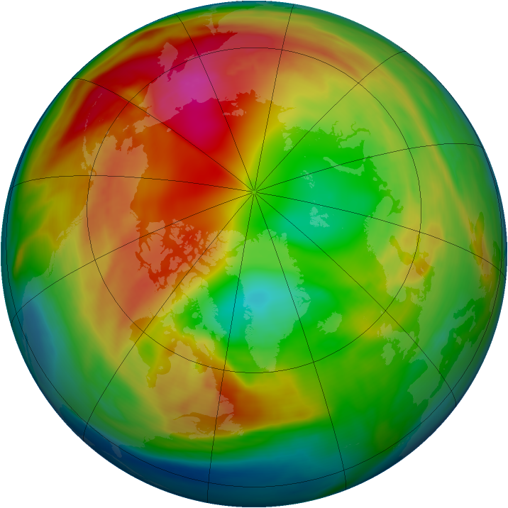 Arctic ozone map for 05 February 2007